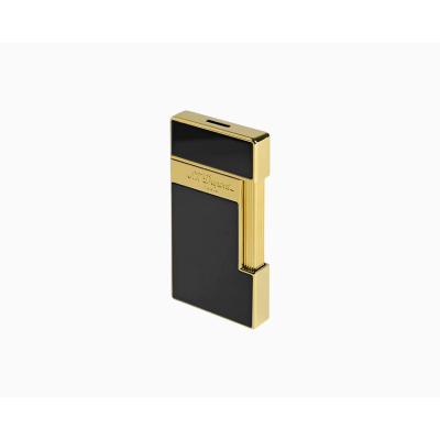 ЗАПАЛКА S.T.DUPONT SLIMMY LIGHTER BLACK LACQUER AND GOLD 28002