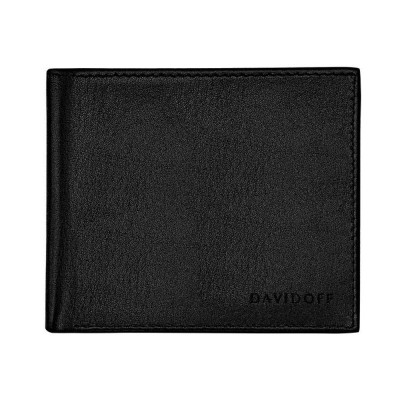 DAVIDOFF Портфейл с 5 отделения за карти и монетник Essentials, черен 22857